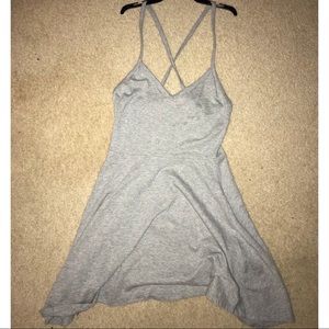 Gray cross back dress